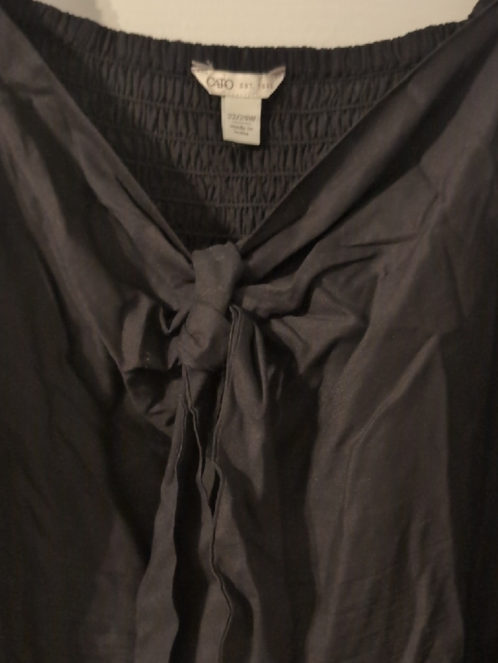 Cato Black Maxi Dress with White Floral Hem - Picture 4 of 5